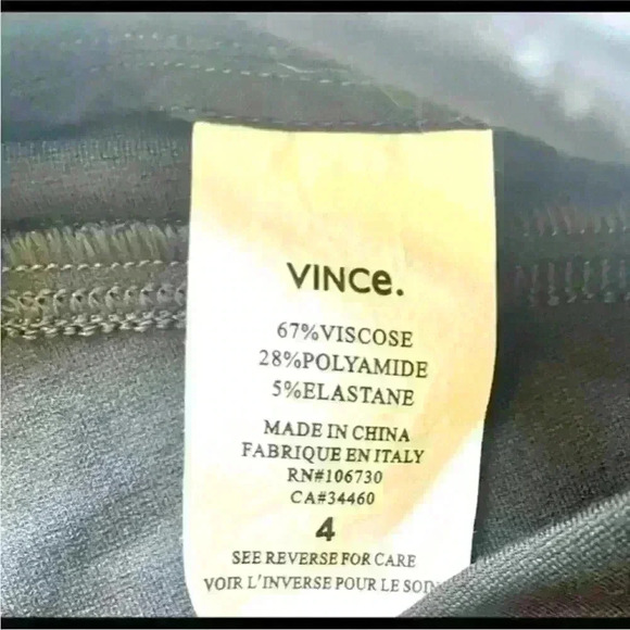 Vince Big Zip Ponte leggings women's dark gray size 4 EUC! - Picture 8 of 8